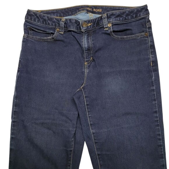 Michael Kors Jeans Dark Denim Izzy Skinny Womens Size 8 Small Modern Classic - Picture 3 of 11